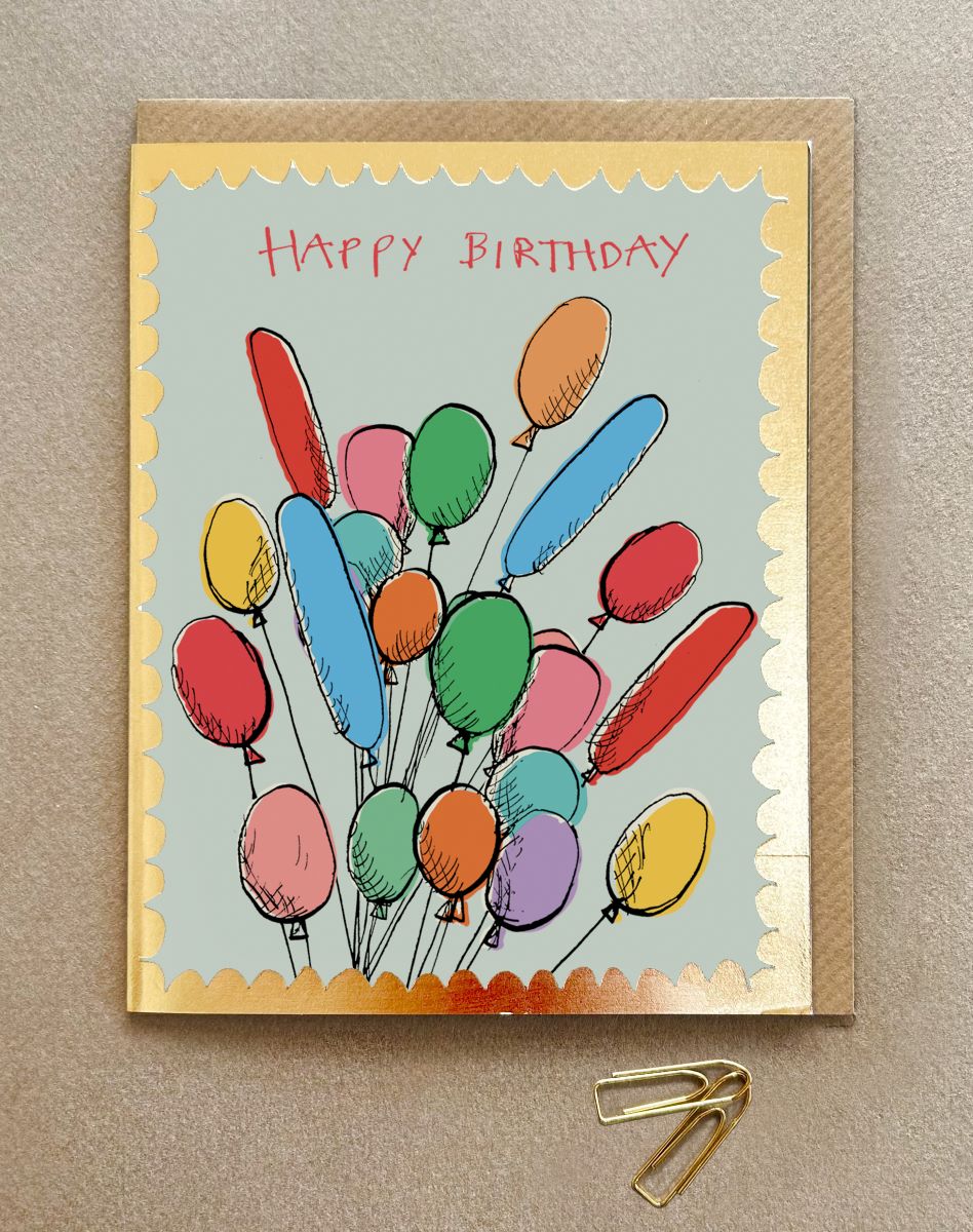 FP3466-Poet and Painter-Birthday Balloons-Card-Gala