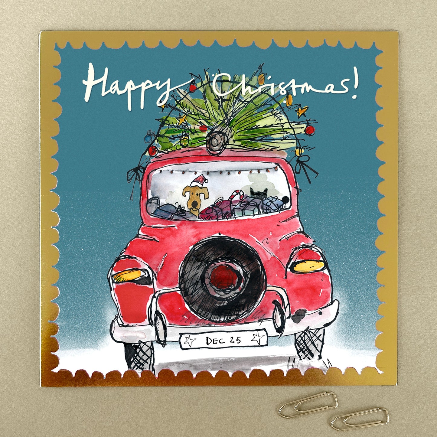 FP3523-Poet and Painter-Happy Christmas-Xmas Card-Pizazz