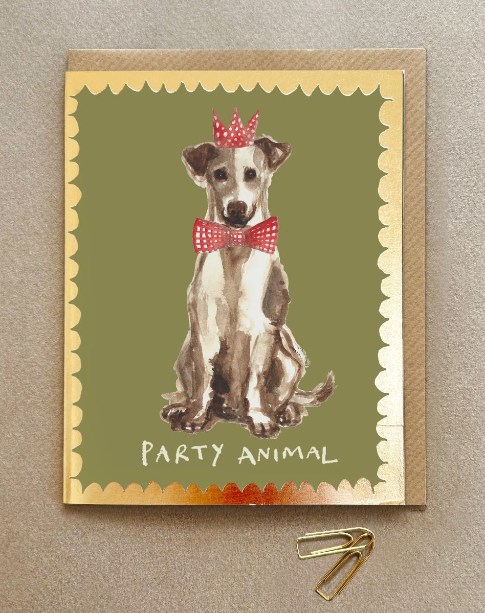 FP3548-Poet and Painter-Party Animal Dog-Card-Gala