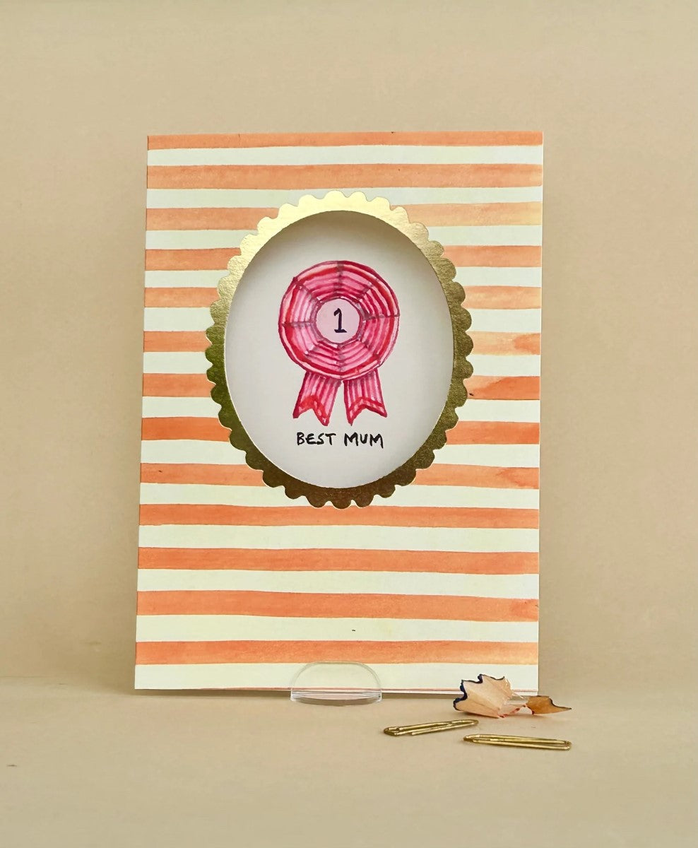 FP3615-Poet and Painter-Best Mum-Card-Framed