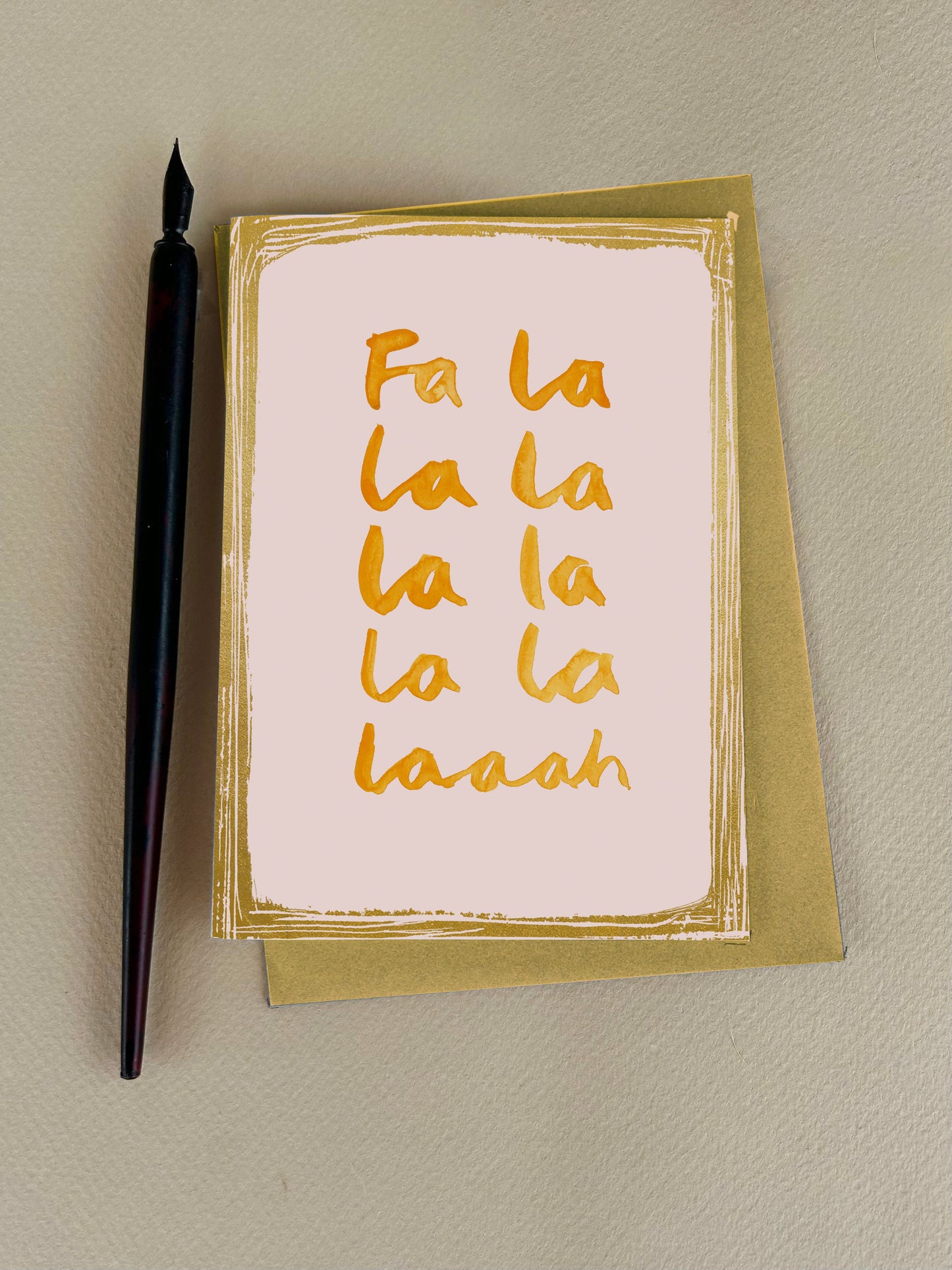 FP3685-Poet and Painter-Fa La La La-Xmas Card-Winter Wordy