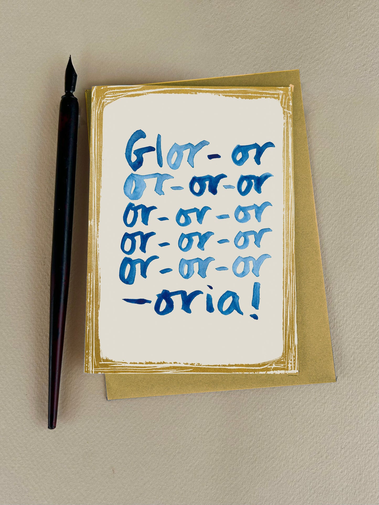 FP3689-Poet and Painter-Gl-Or-Or-Oro-Ria-Xmas Card-Winter Wordy