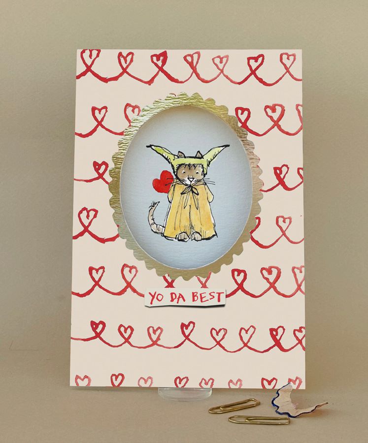 FP3744-Poet and Painter-Yoda Best Valentine-Card-Framed