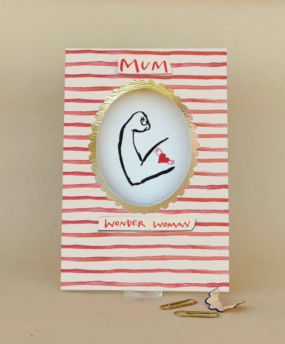 FP3750-Poet and Painter-Wonder Woman-Card-Framed