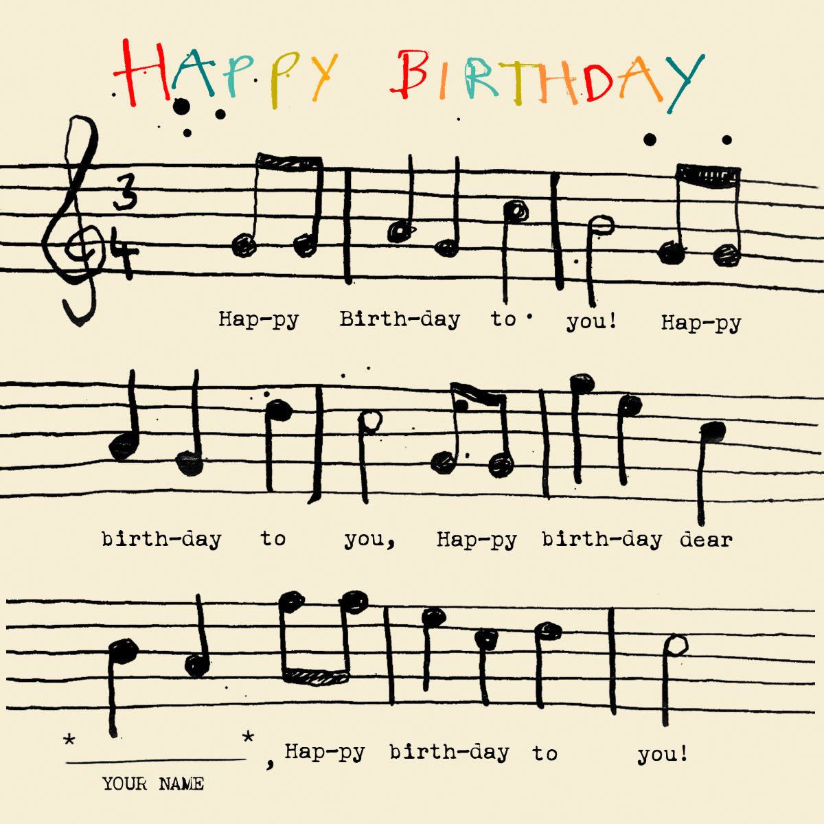 FP919-Poet and Painter-Happy Birthday Music-Card-Motley