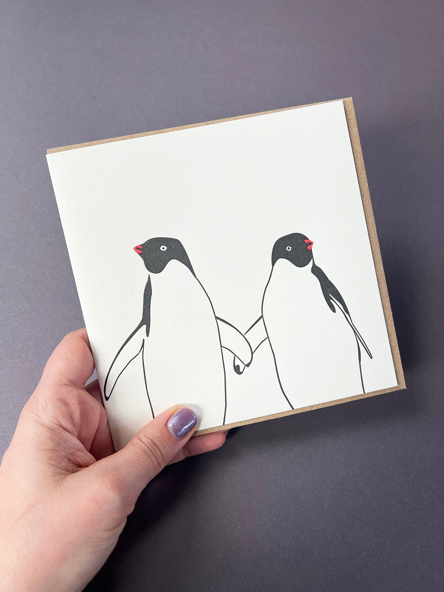 FFPI006-Penguin Ink-Penguin Love-Card-Flora & Fauna