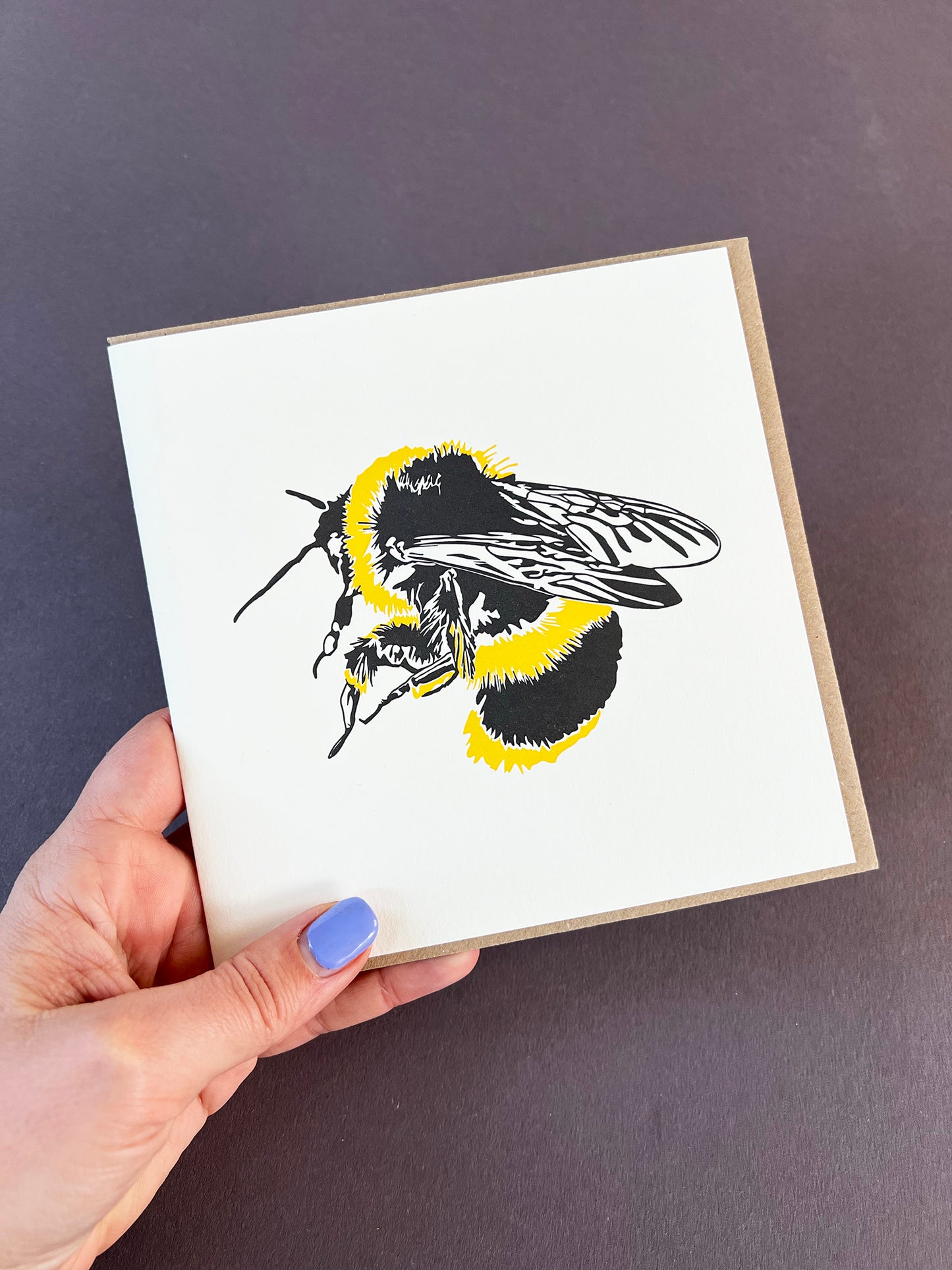FFPI116-Penguin Ink-Bumble Bee-Card-Flora & Fauna