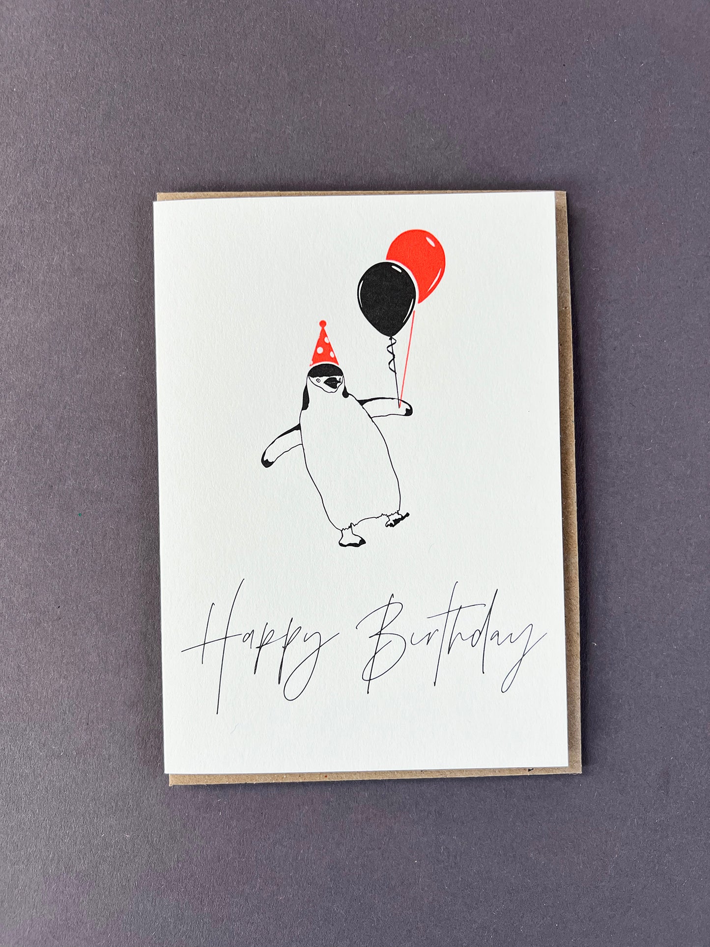 PI826-Penguin Ink-Birthday Penguin-Card-Celebration Notes