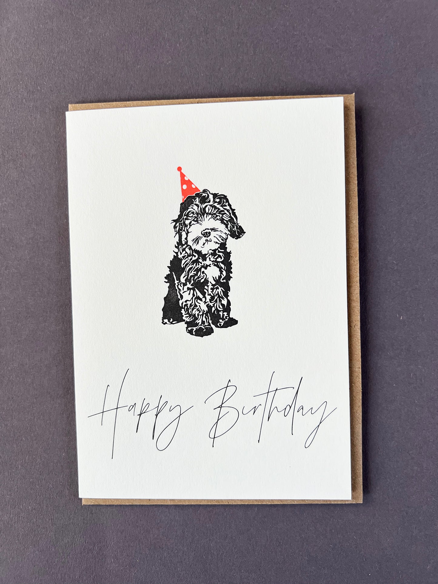 PI828-Penguin Ink-Birthday Cockapoo-Card-Celebration Notes
