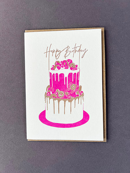 PI830-Penguin Ink-Birthday Cake-Card-Celebration Notes