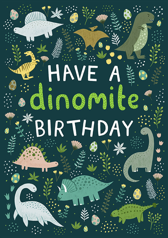 BY013-Pear Tree Press-Dinomite Birthday-Card-Kids Birthday
