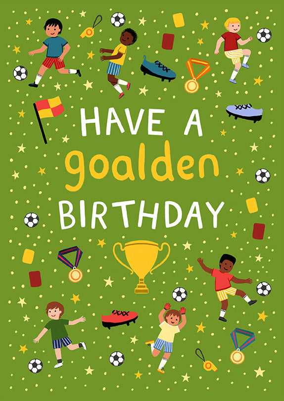 BY014-Pear Tree Press-Goalden Birthday-Card-Kids Birthday