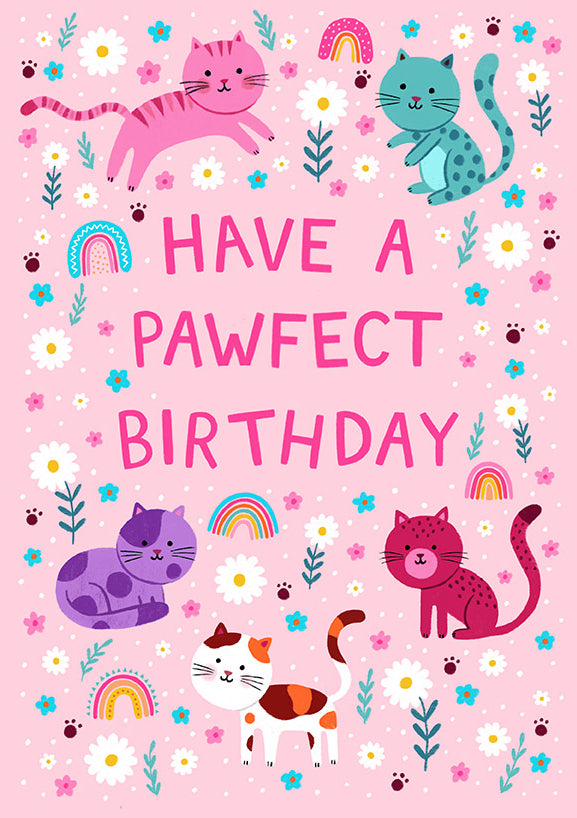 GRL009-Pear Tree Press-Pawfect Birthday-Card-Kids Birthday