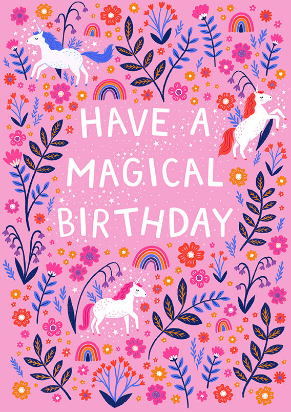 GRL013-Pear Tree Press-Magical Birthday-Card-Kids Birthday