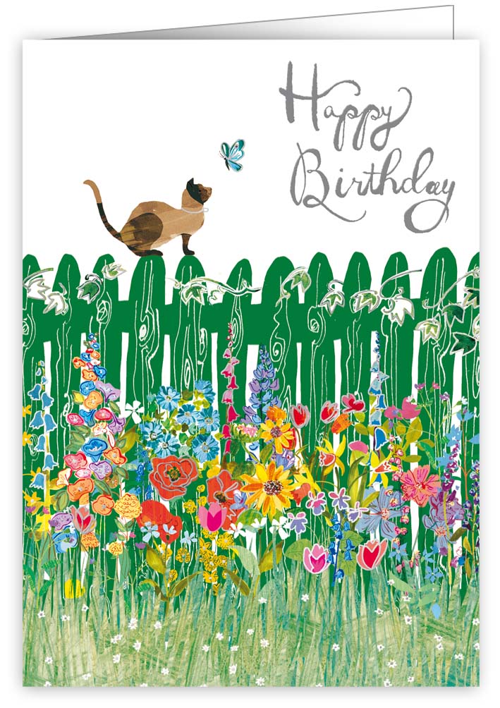 1884-Quire-Cat Flowers-Card-Lemon Lou
