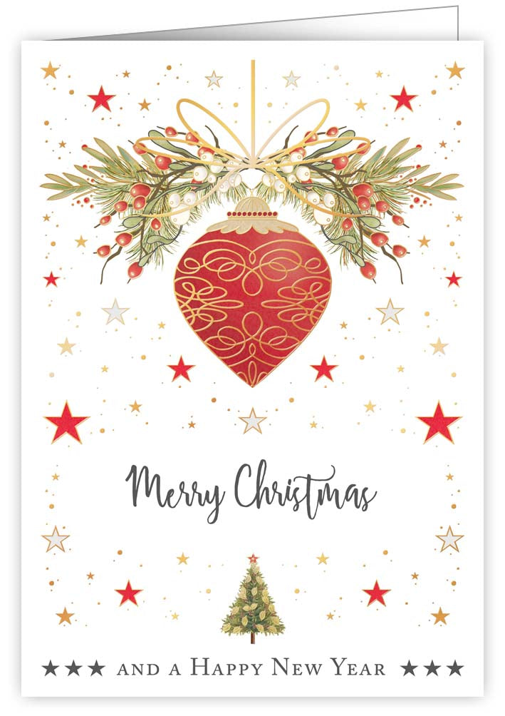 4786-Quire-Red Ornament-Xmas Card-Mac Classic