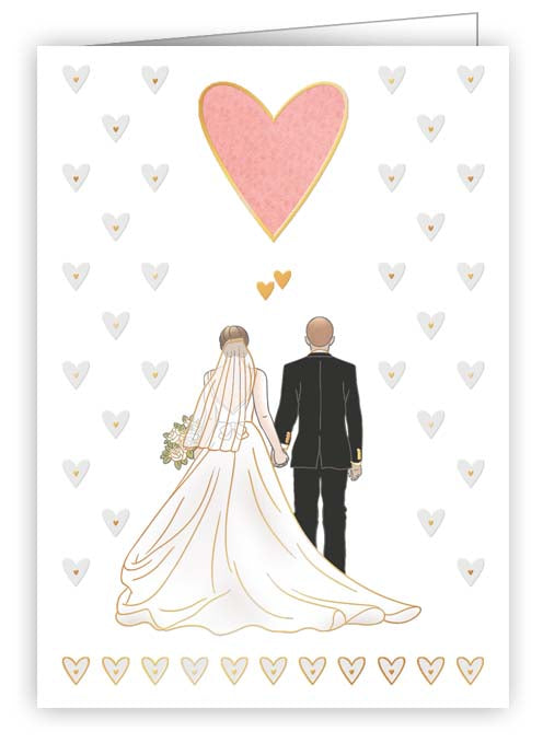 6987-Quire-Bride And Groom Heart-Gift Tags-Minicards