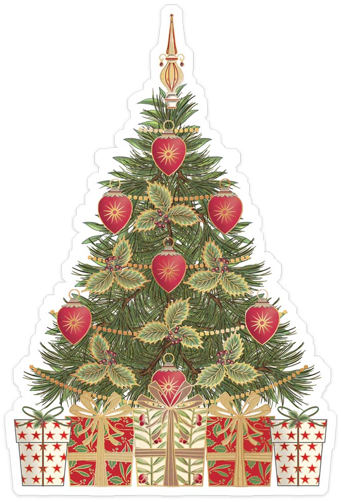 8387-Quire-Christmas Trees (3 Designs X3-Xmas Partyware-Bunting