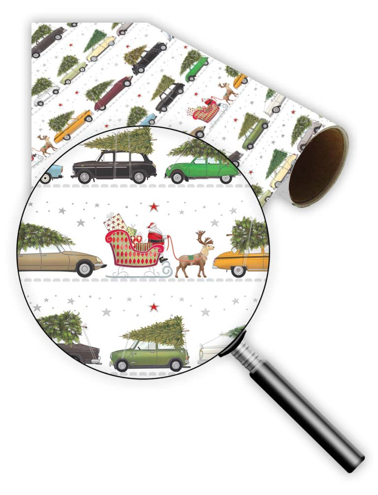 8396A-Quire-3M Roll Wrap Christmas Tree On Car-Xmas Wrap-