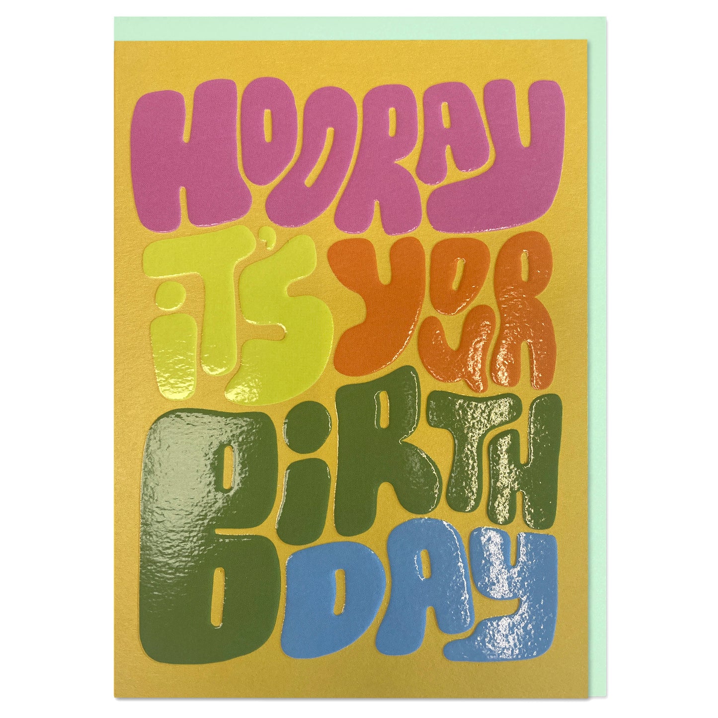 BOL003-Raspberry Blossom-Sending You Good Birthday Vibes-Card-Be Bold