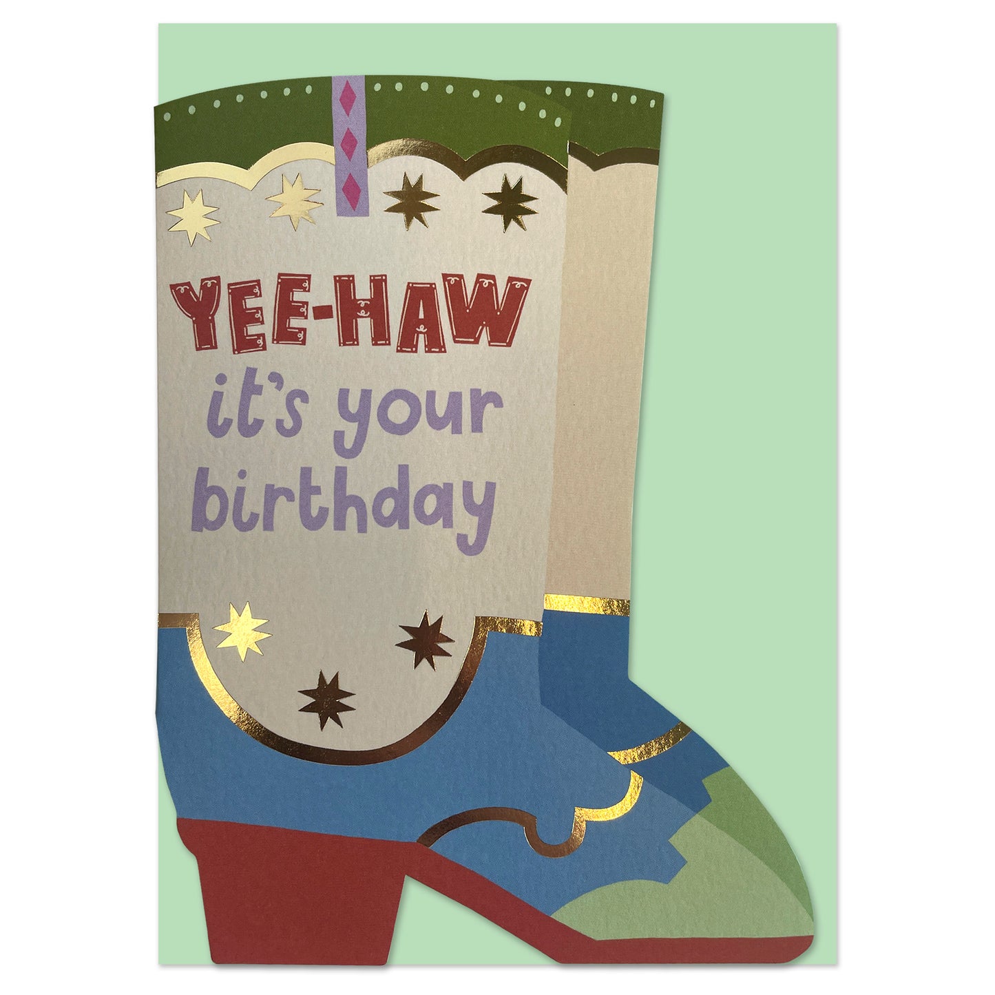 BRS006-Raspberry Blossom-Yee-Haw It'S Your Birthday-Card-Brightside