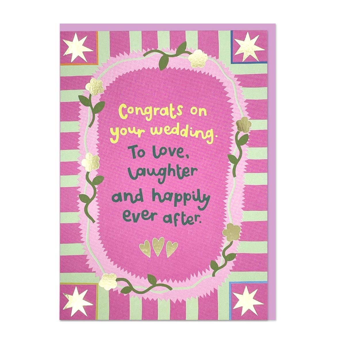 DYD008-Raspberry Blossom-Congrats On Your Wedding-Card-Daydream