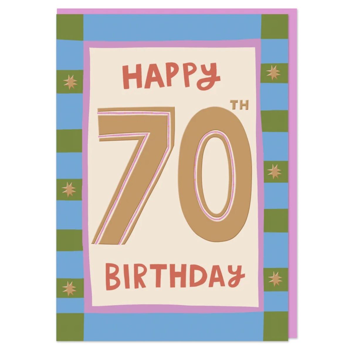 DYD017-Raspberry Blossom-Happy 70Th Birthday-Card-Daydream