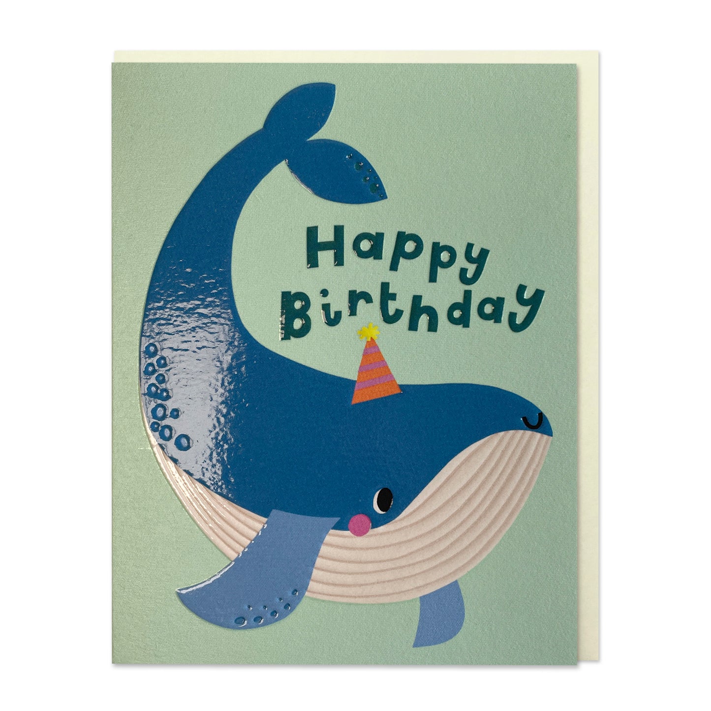 LIJ057-Raspberry Blossom-Happy Birthday Whale-Card-Little Joys
