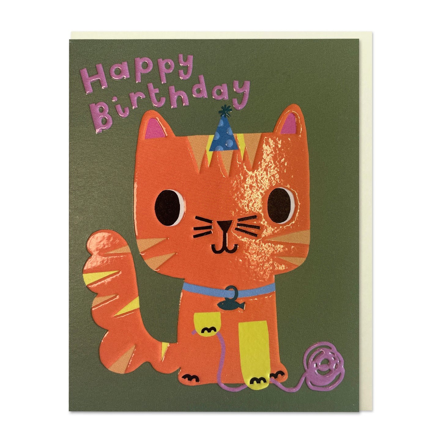 LIJ060-Raspberry Blossom-Happy Birthday Cat-Card-Little Joys