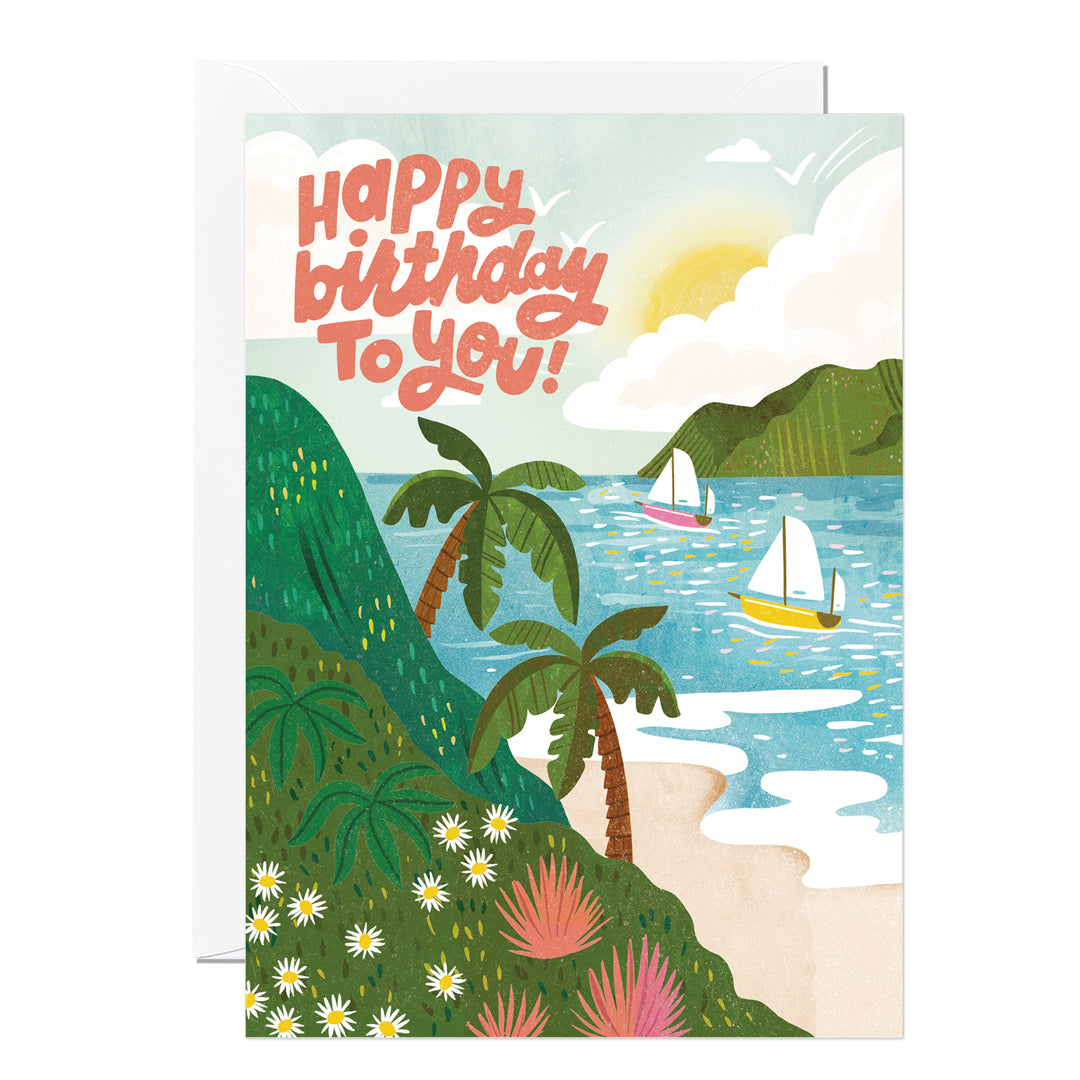 C333-Ricicle Cards-Birthday Beach-Card-Ashley Dugan