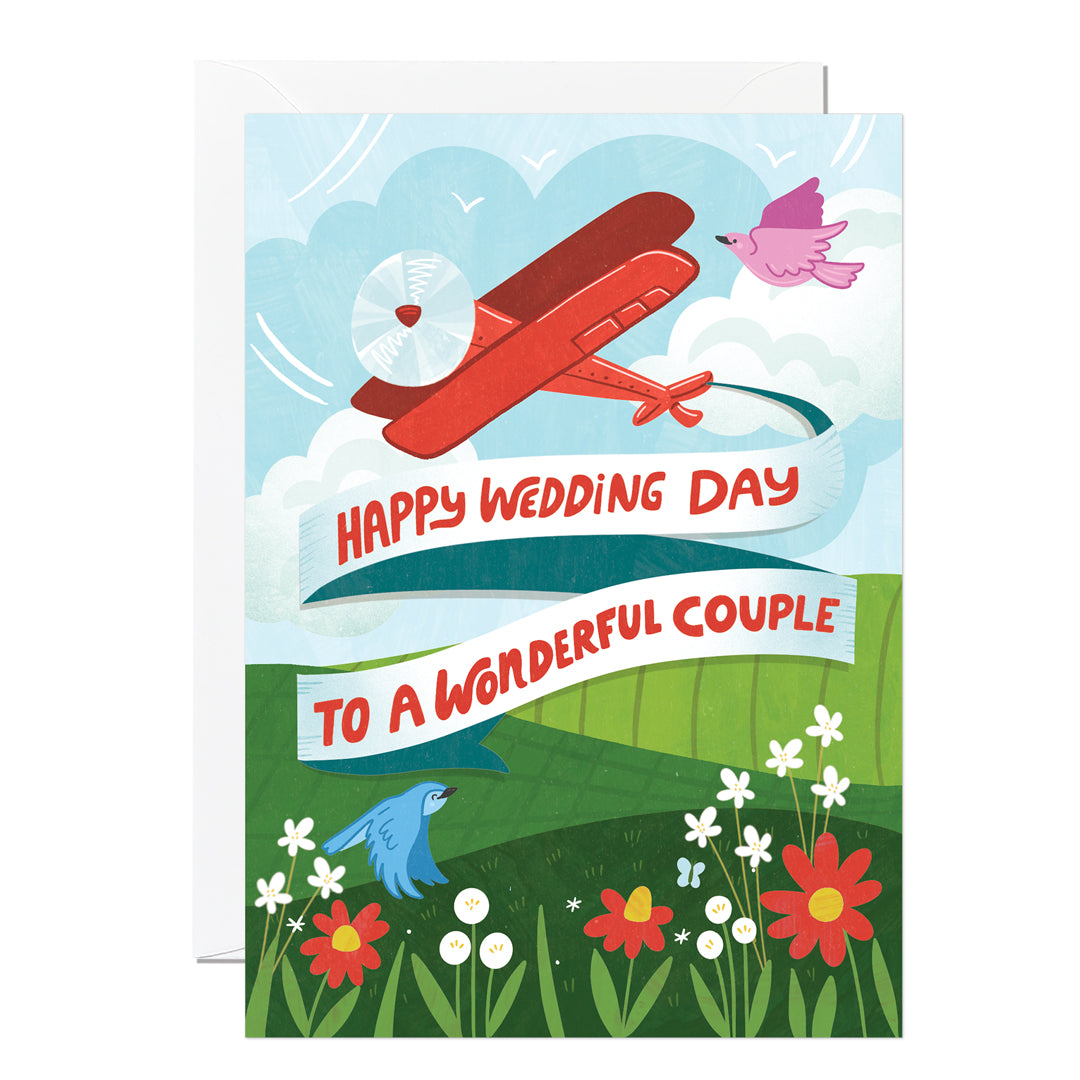 C340-Ricicle Cards-Wedding Plane-Card-Ashley Dugan
