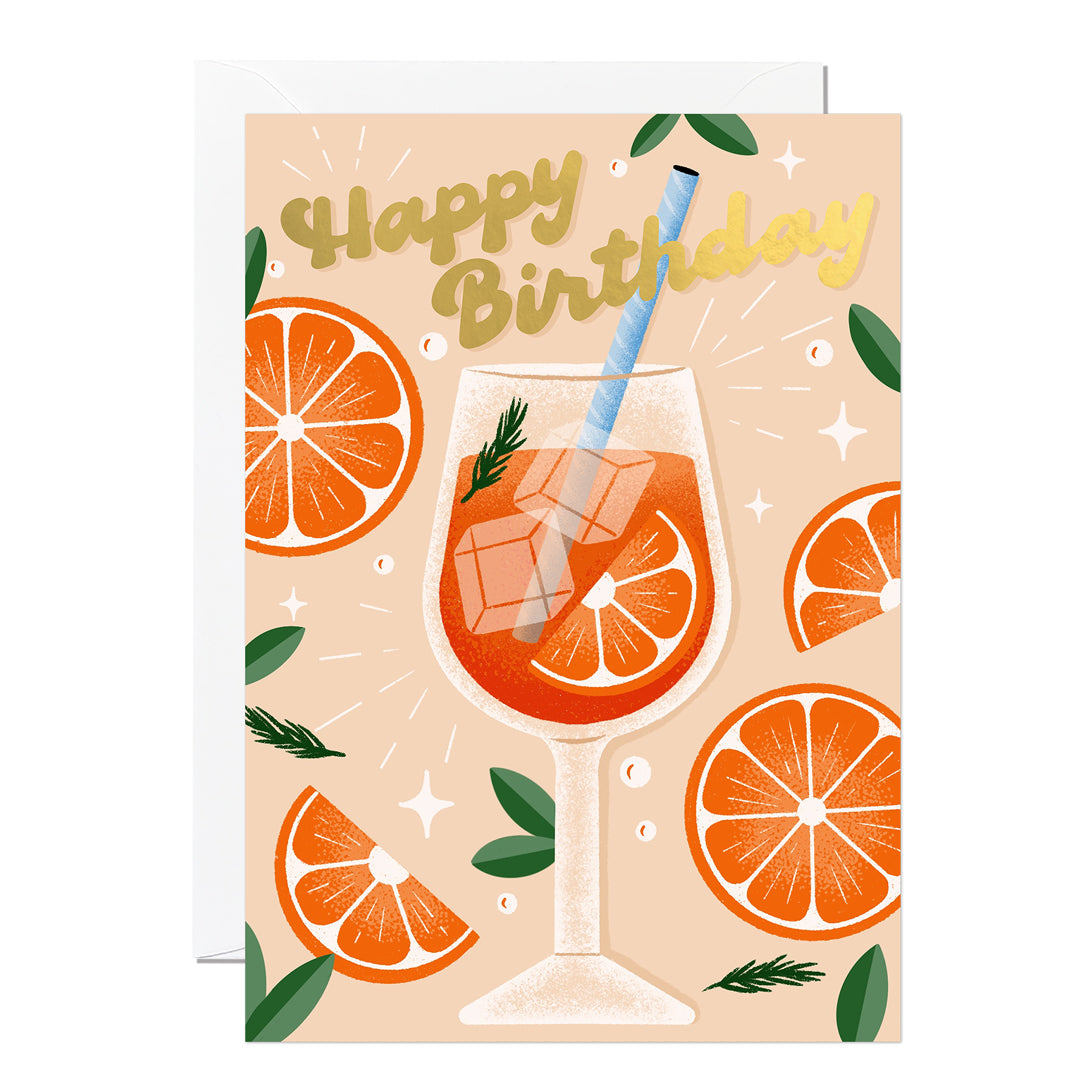 C342-Ricicle Cards-Aperol Spritz Birthday-Card-Megan Roy
