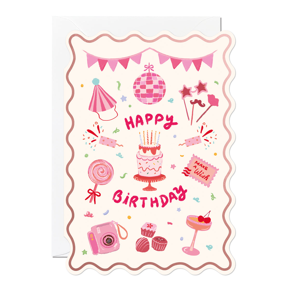 C387-Ricicle Cards-Happy Birthday Pink-Card-Vivianne Lack