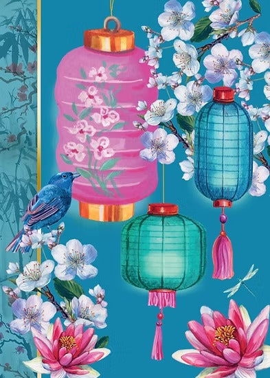 KIM035-Rocket68-Lanterns & Blossom-Card-Kimono