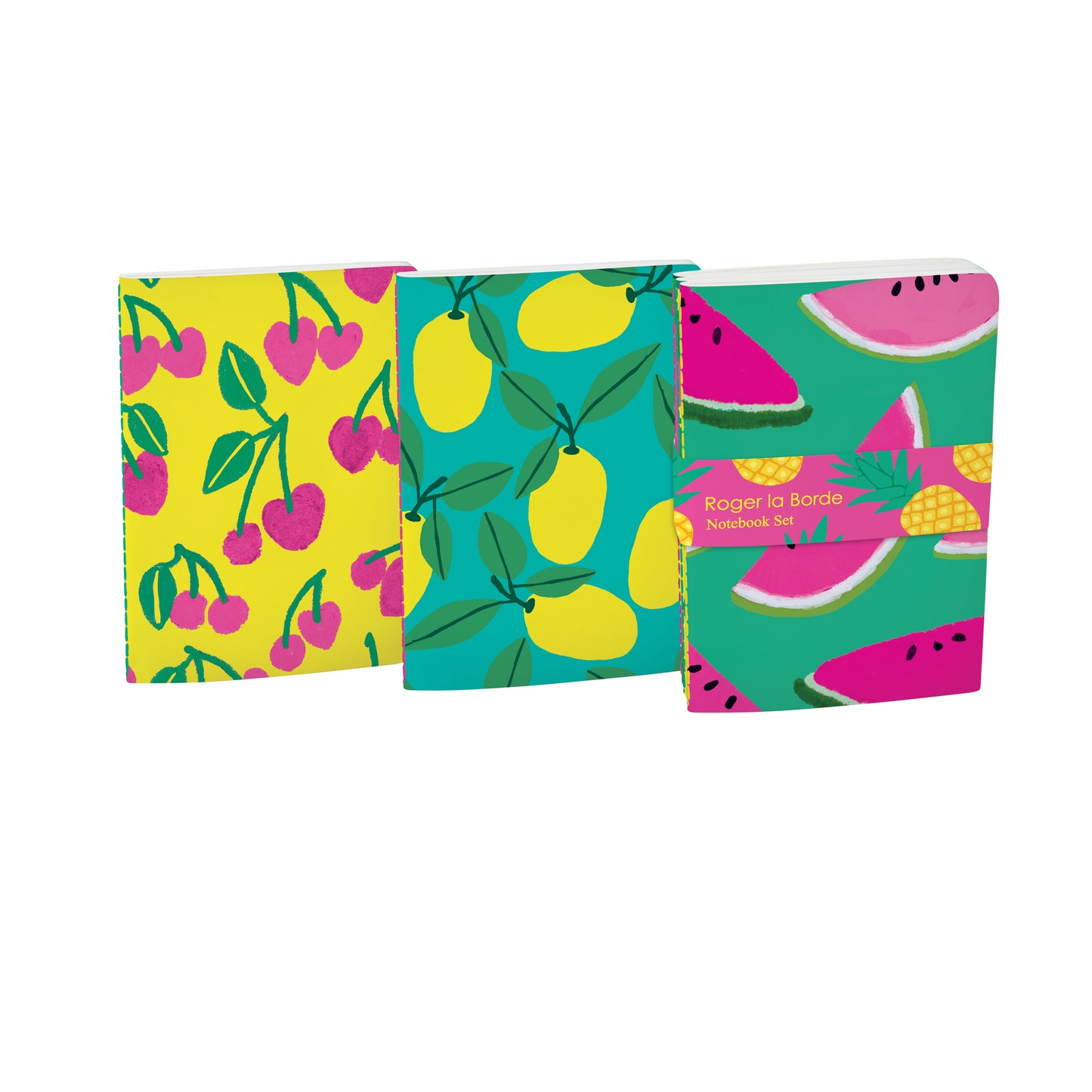 A6E092S-Roger La B-A6 Softback Notebooks (Set X 3)-Notebook-Cute Fruit
