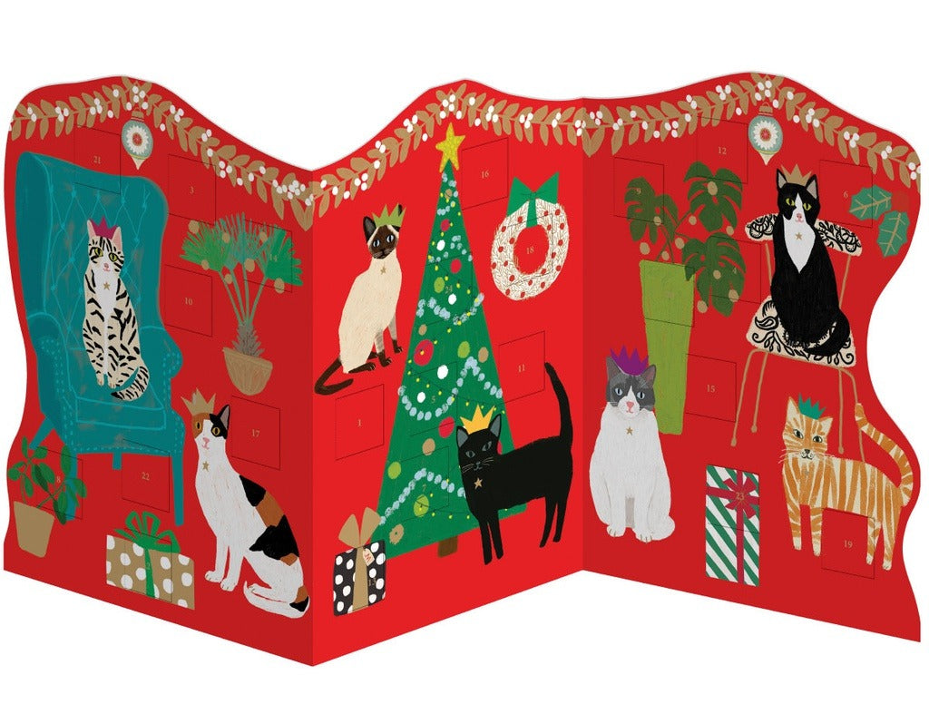 ACT001-Roger La B-Cosy Cats Trifold Advent Calendar-Xmas Calendar-Cosy Cats