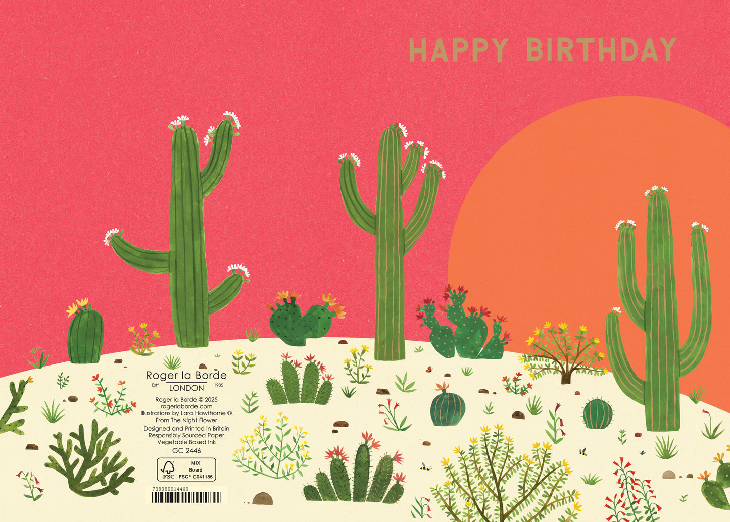 GC2446-Roger La B-Cactus Grove Greeting Card Single-Card-Standard