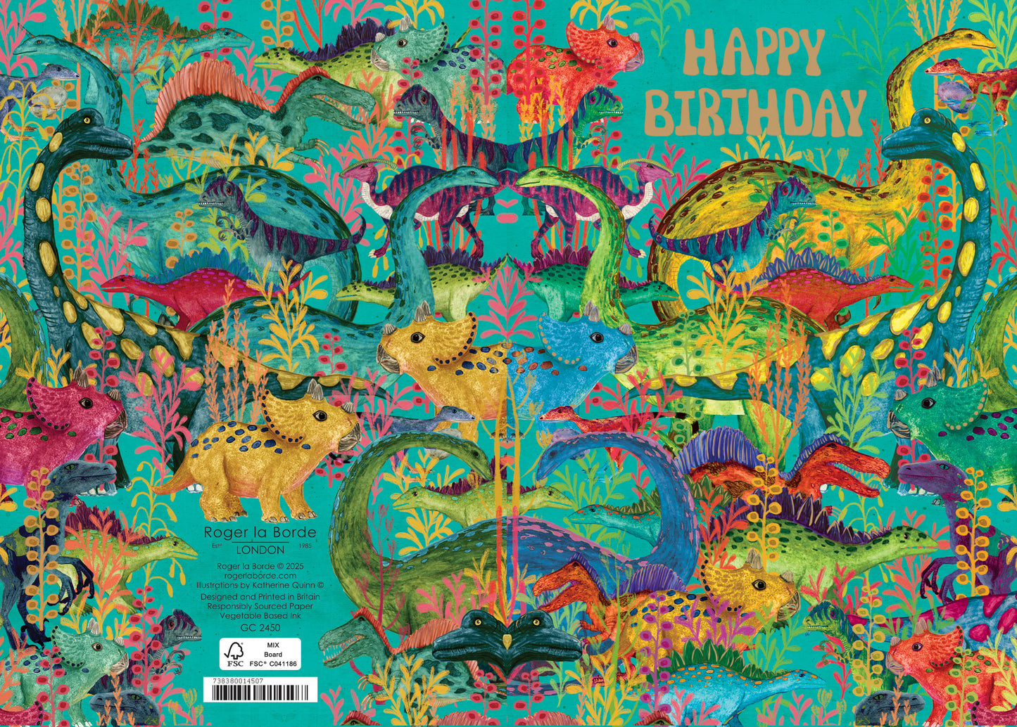 GC2450-Roger La B-Dino Mighty Greeting Card Single-Card-Standard