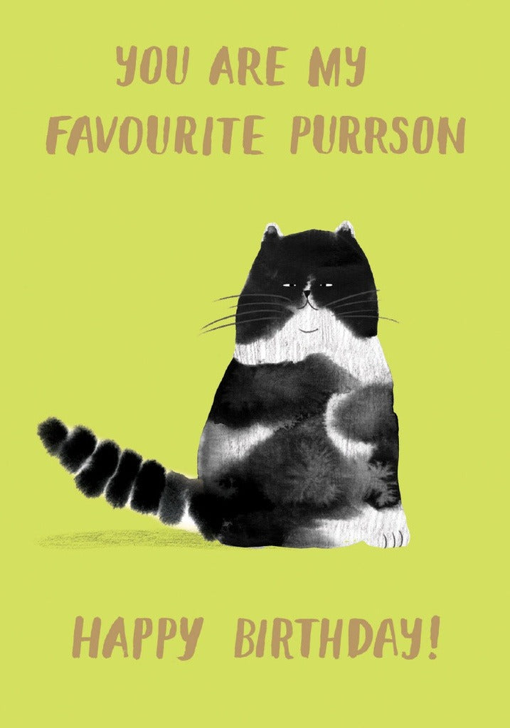 GCN518-Roger La B-Favourite Purrson Cat-Card-Petite