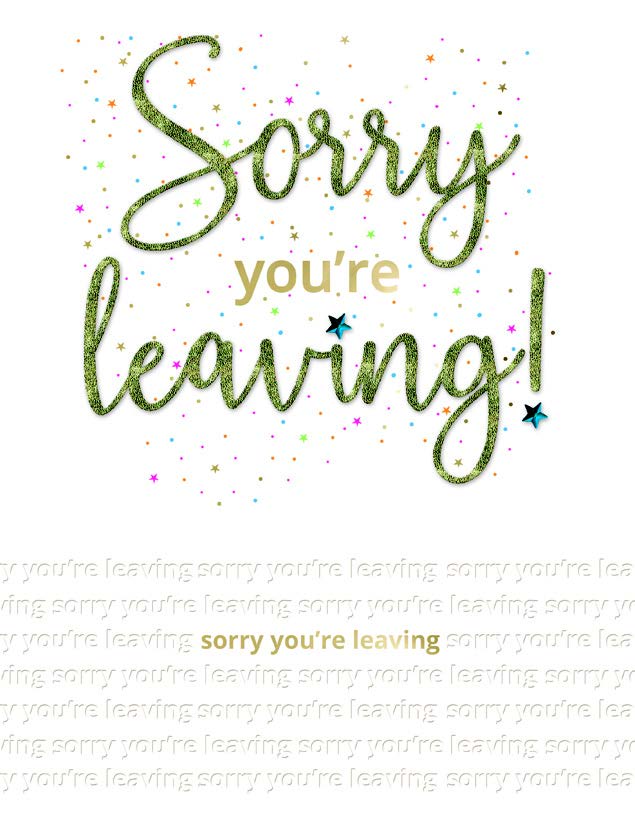 AO044-Second Nature-Sorry You'Re Leaving - Gold-Xlcard-All For One - Tt - Xl