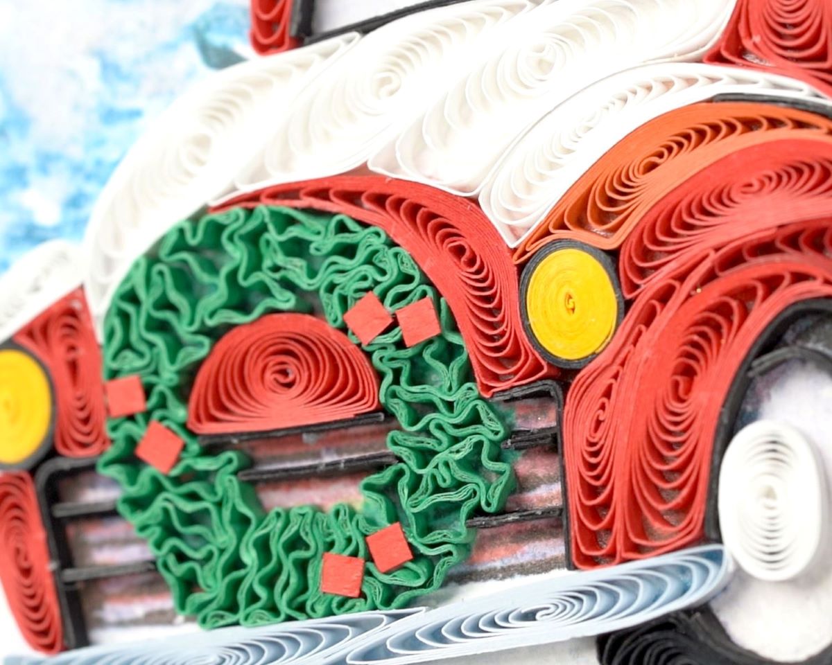 HD6013SN-Second Nature-Christmas Truck-Xmas Card-Quilling Card Collection
