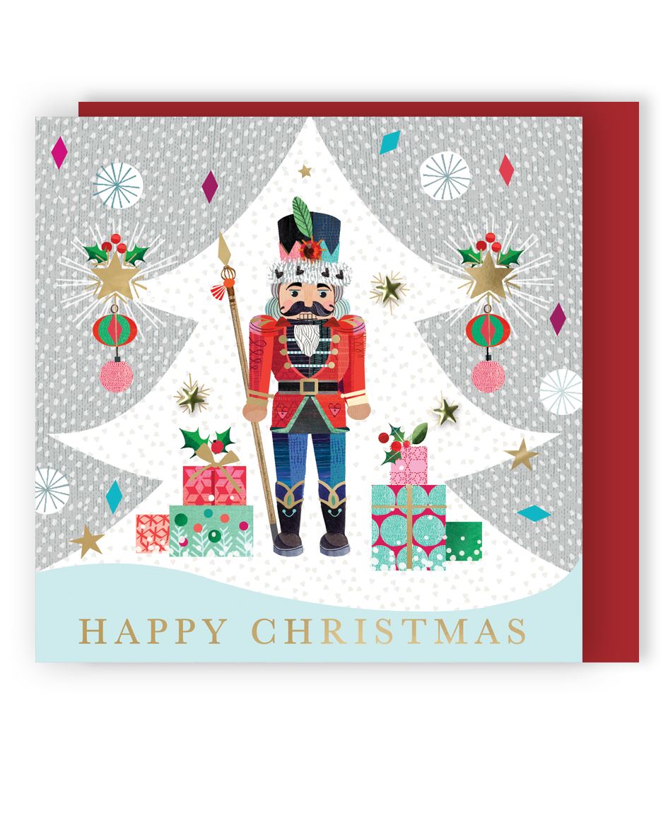 XLSB098-Second Nature-Nutcracker 6Pk-Xmas Card Pack-Sparkle