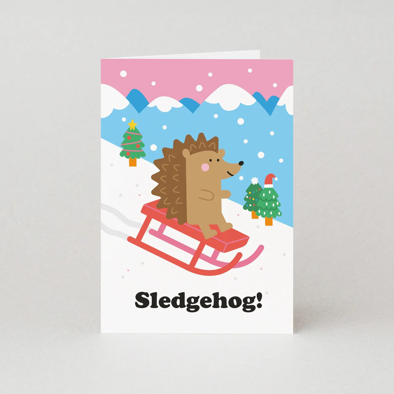 SB442-Studio Boketto-Sledgehog-Xmas Card-