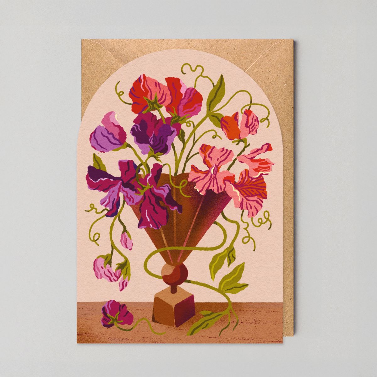 SB686-Studio Boketto-Sweetpeas-Card-Edyta Demurat