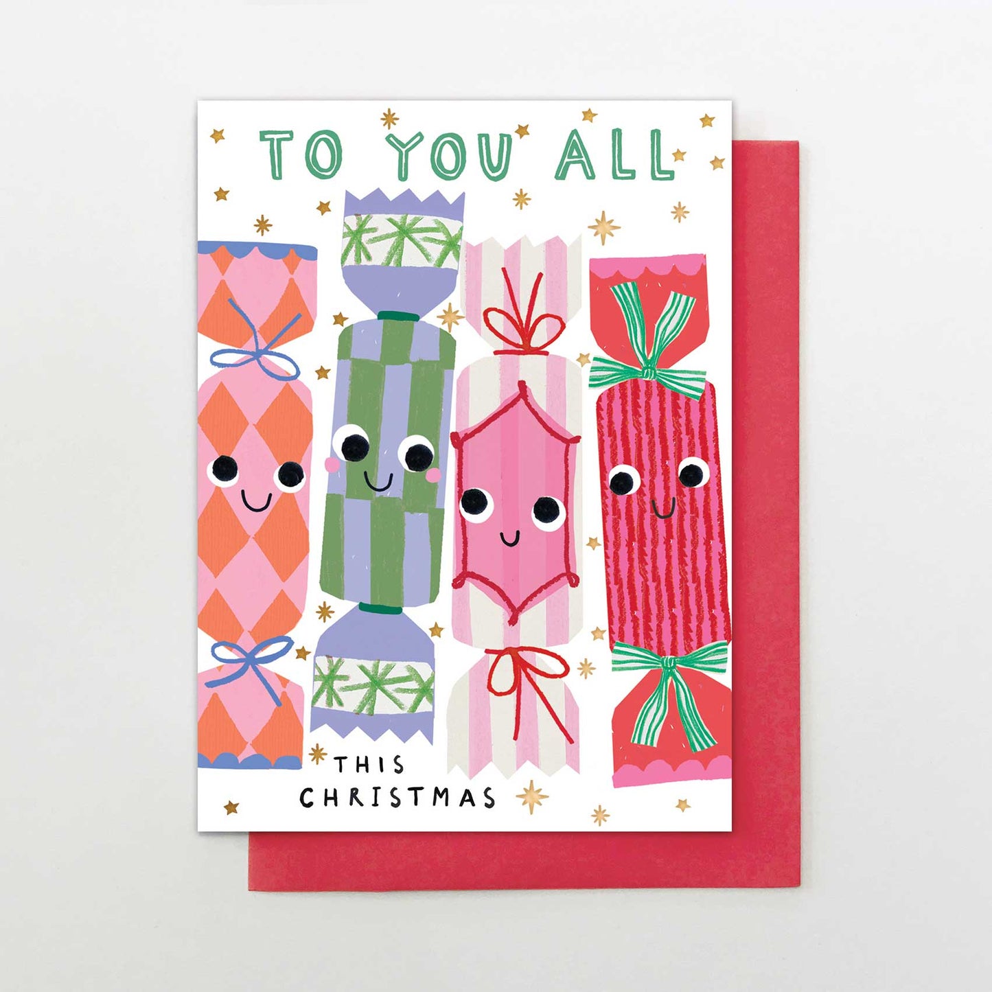 IC024-Stop The Clock-To You All Crackers-Xmas Card-It'S Christmas