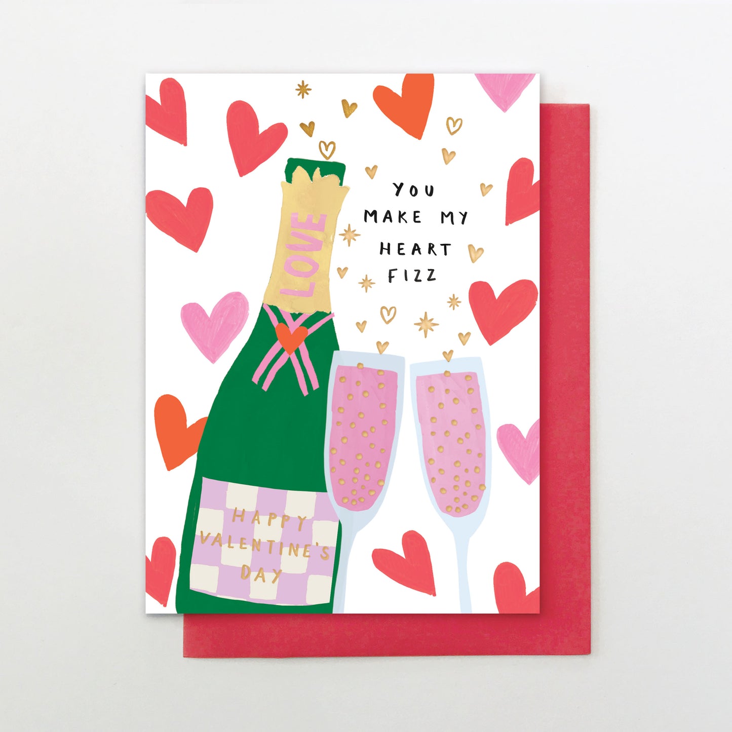 LY016-Stop The Clock-Card - You Make My Heart Fizz-Card-Loving You