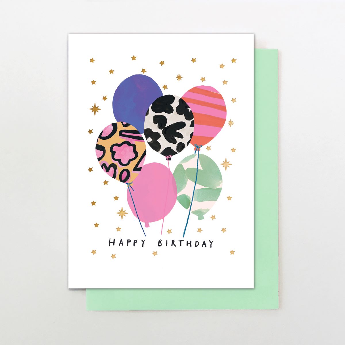 M003-Stop The Clock-Card-Moments Bunch Of Birthday Balloons