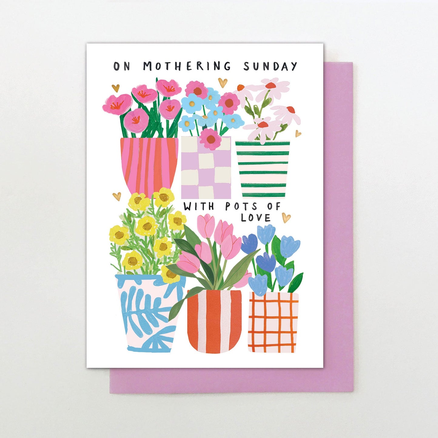 MF004-Stop The Clock-Card - Mothering Sunday Pots Of Love-Card-Moments For Mum