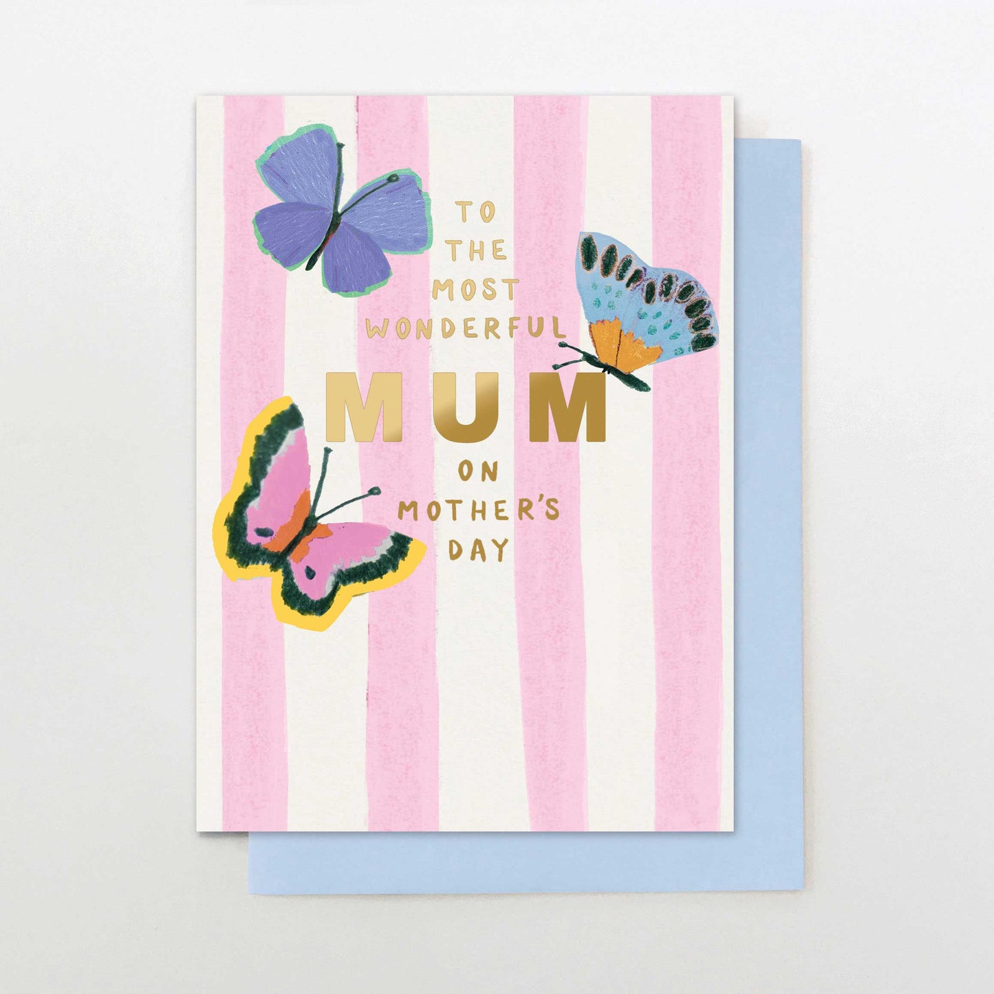 POS010-Stop The Clock-Most Wonderful Mum Butterflies-Card-Posy