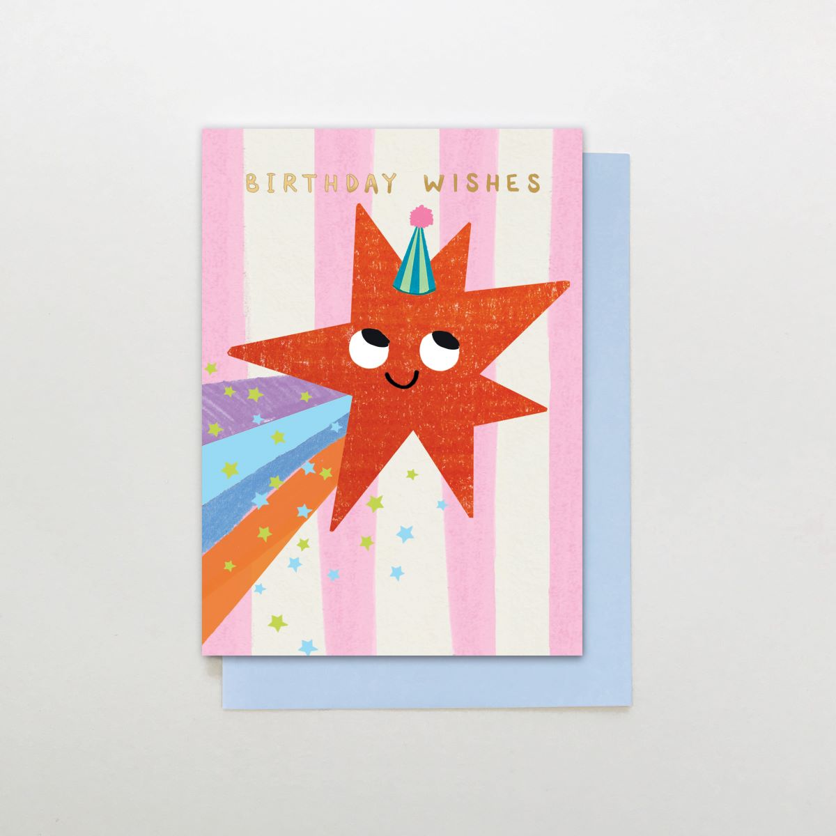 SR008-Stop The Clock-Card - Birthday Wishes Star-Card-Sugar Stripes